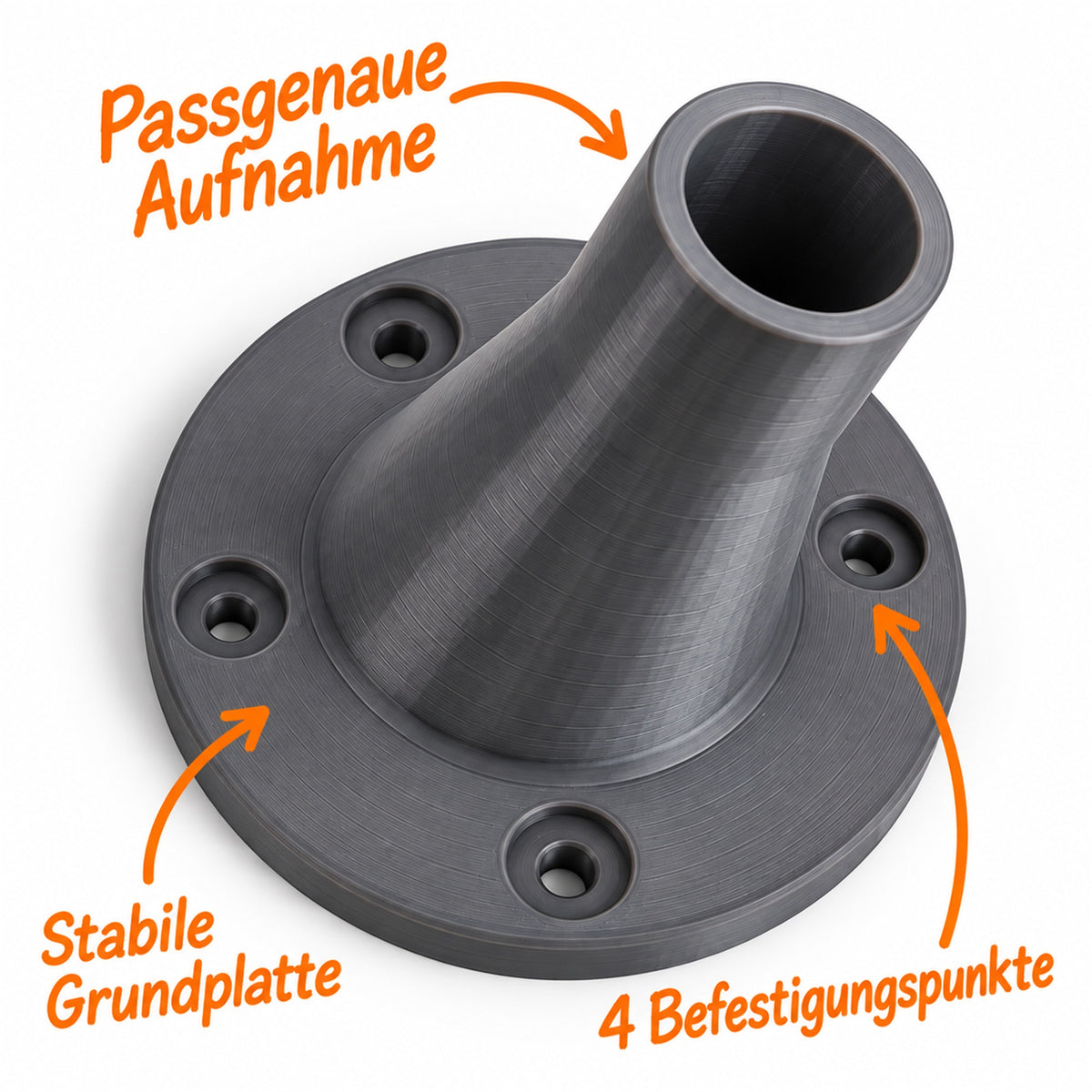Standfuß / Bodenhalter für Campinglicht-Ruten